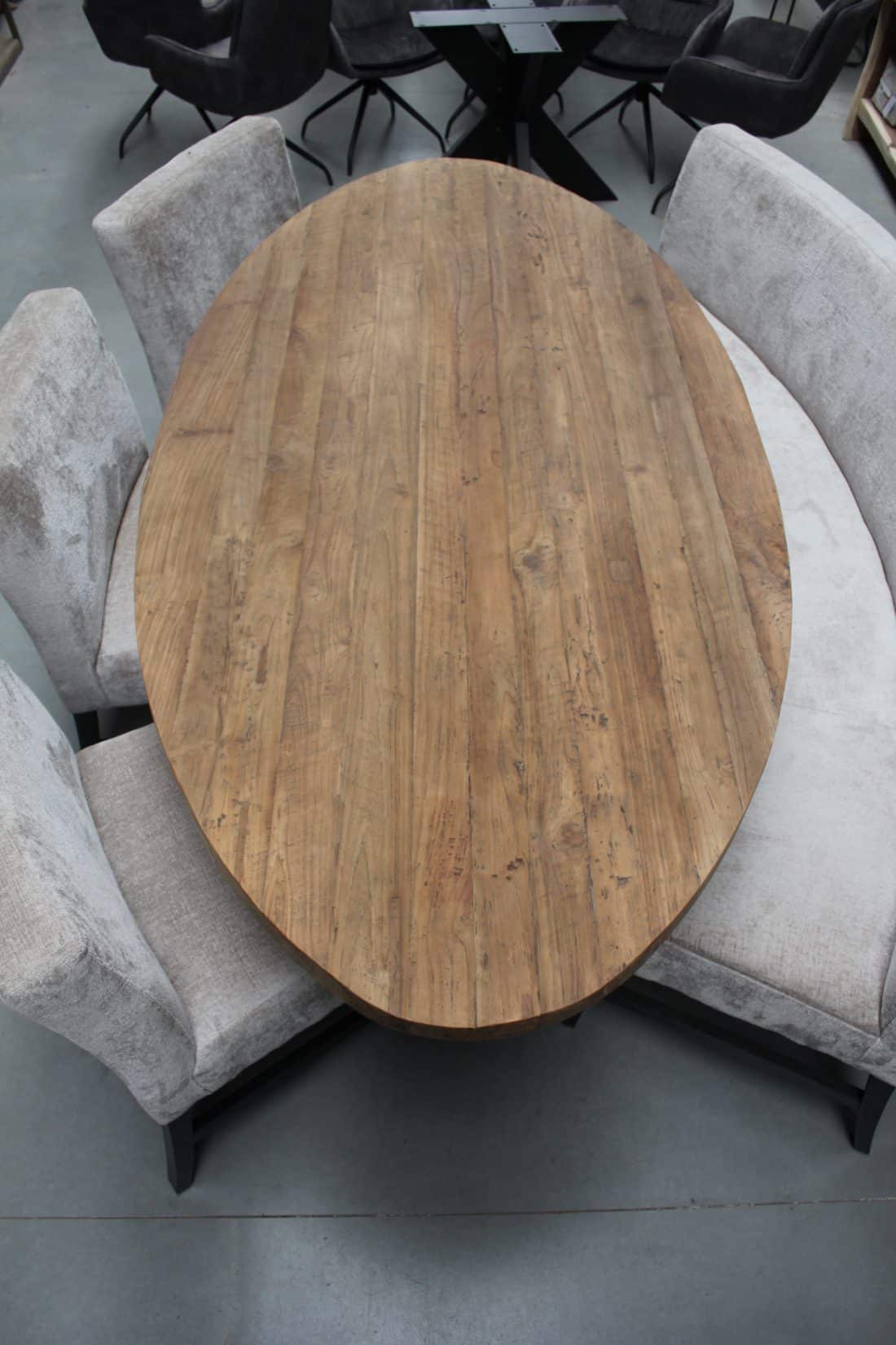 Ovale rural tafel 240x120 cm