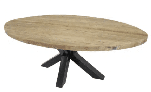 Ovale rural tafel 240x120 cm