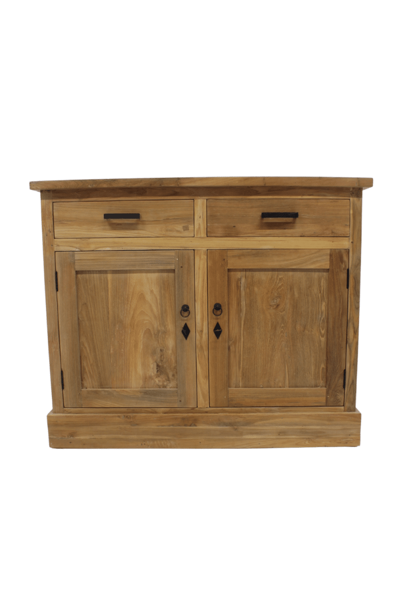 klassiek landelijk smal dressoir teak hout