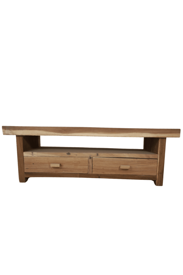 Stoer robuust tv meubel 150x50x50 cm van suar hout