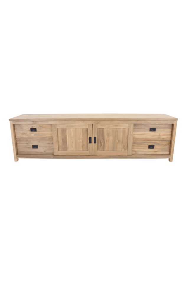 teak tv meubel 220x45x60