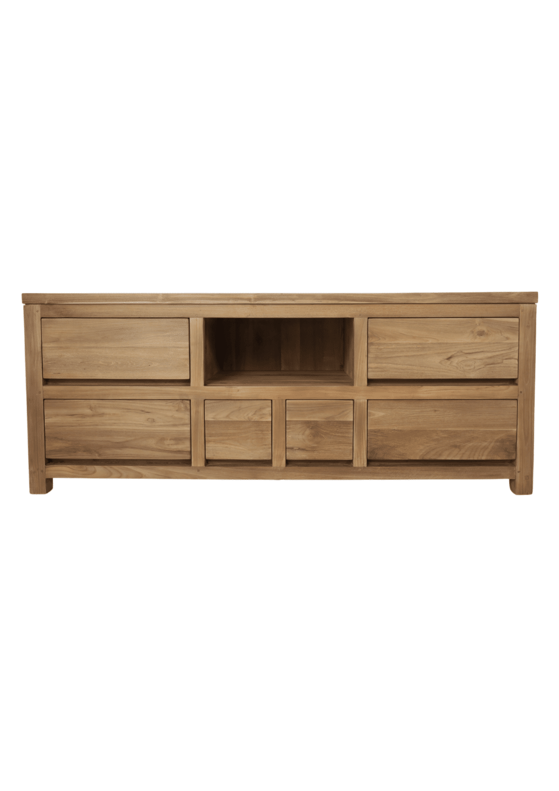 strak teak houten tv meubel 150 cm