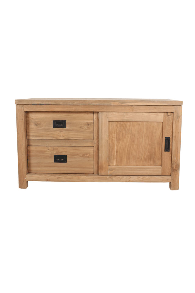 klein tv meubel teak hout 100x45x55 cm