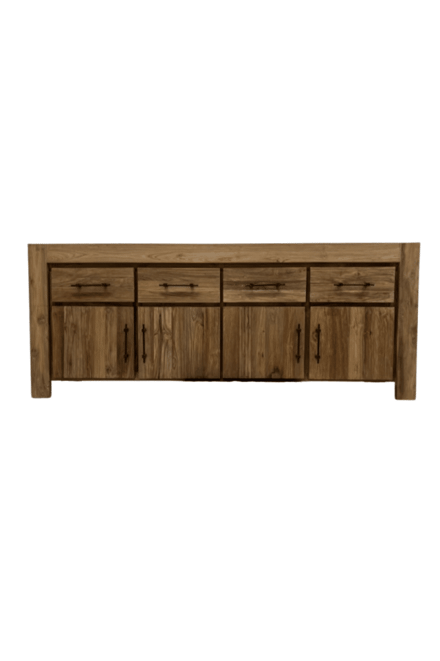 stoer robuust dressoir teak hout 200 cm