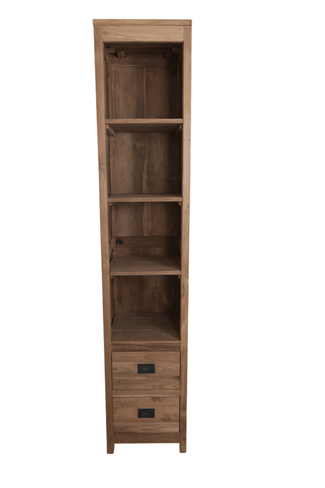 Hoge badkamer kast 40x40x200 cm teak hout