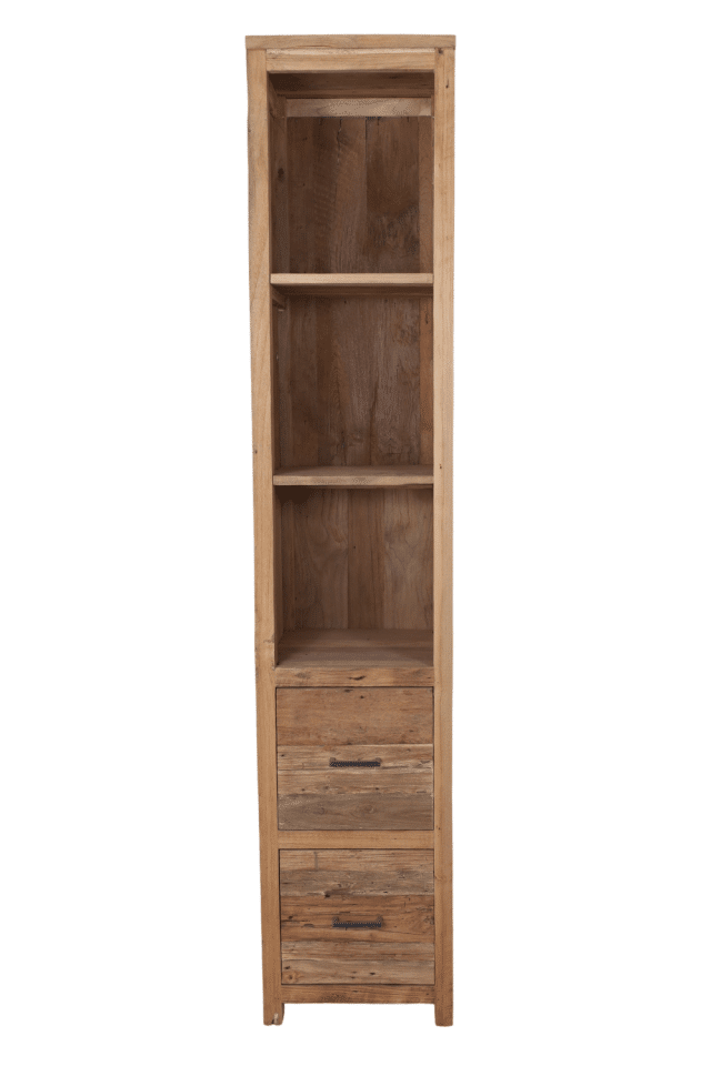 hoge badkamer kast teak hout 40x40x200 cm