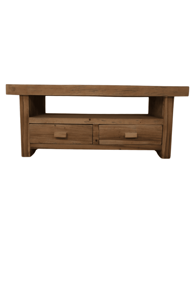 stoer robuust tv meubel van suar hout 120 cm