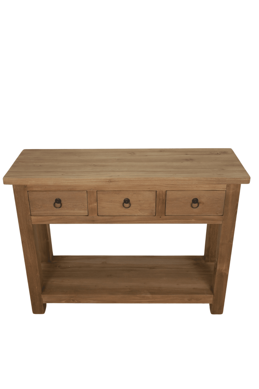 teak houten sidetable met lades 100 cm haltafel wandtafel